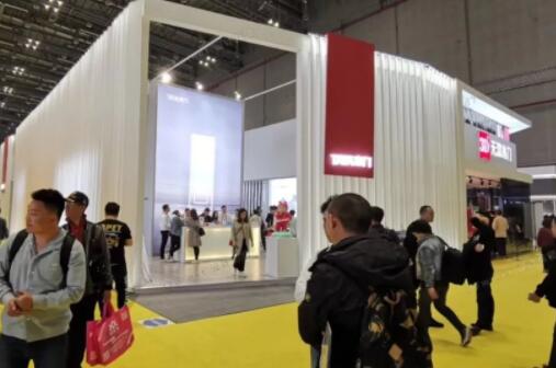 威海辦公用品企業展臺搭建效果圖