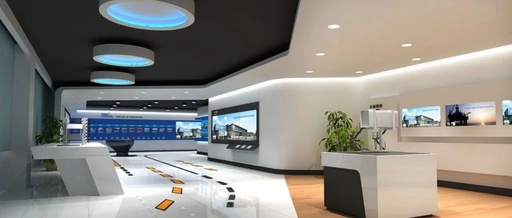 青島自動化設備有限公司展覽展廳設計效果圖